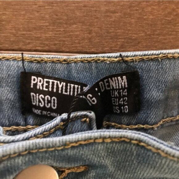 PrettyLittleThing Women's Light Wash Disco Skinny Jeans, Size 10 - Picture 5 of 10